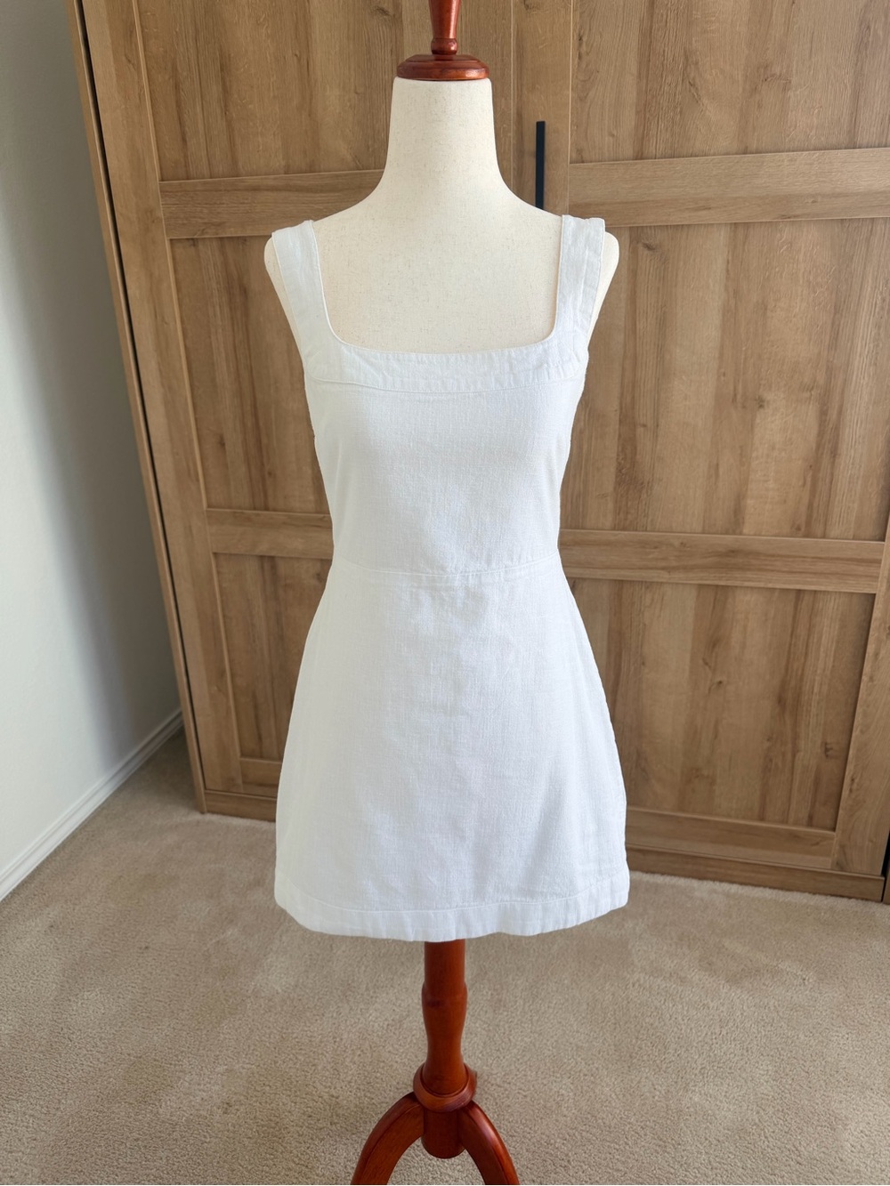 Abercrombie & Fitch White Square Neck Mini Dress